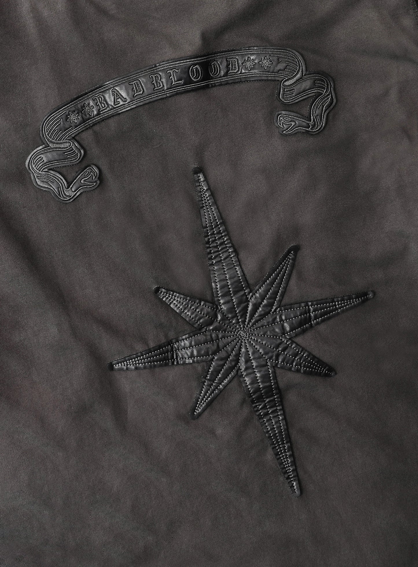 Cosmo Bad Patch Ringer Long Sleeve - Charcoal