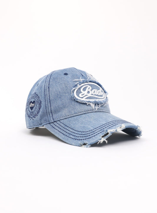 Oval Logo Denim Ball Cap - Blue