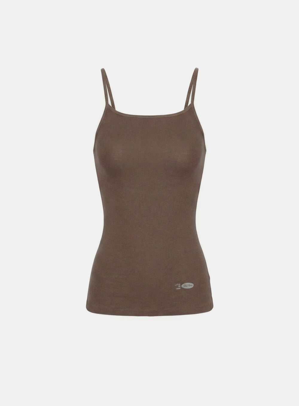 [w-tnk26-006] BS Cotton Jersey String Tank - Brown