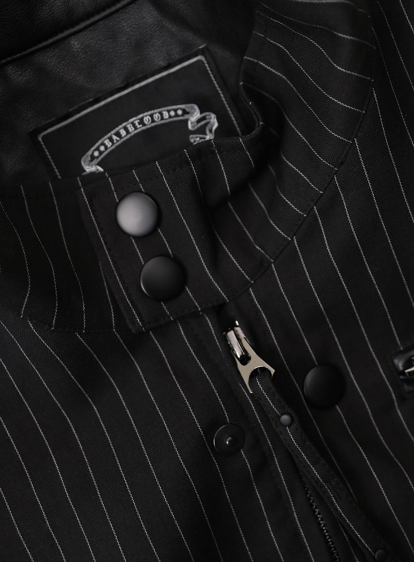 Viper91 High Neck Jacket - Black/Striped