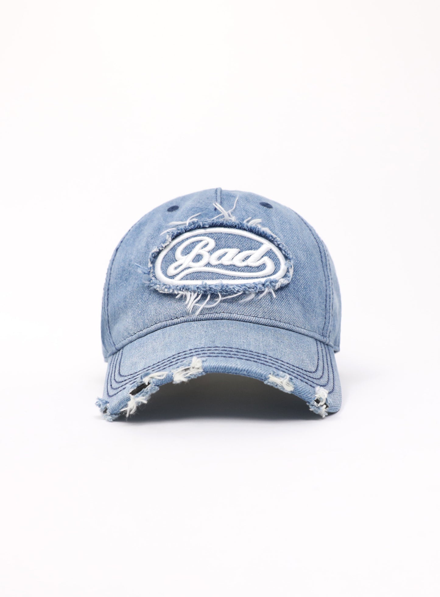 Oval Logo Denim Ball Cap - Blue