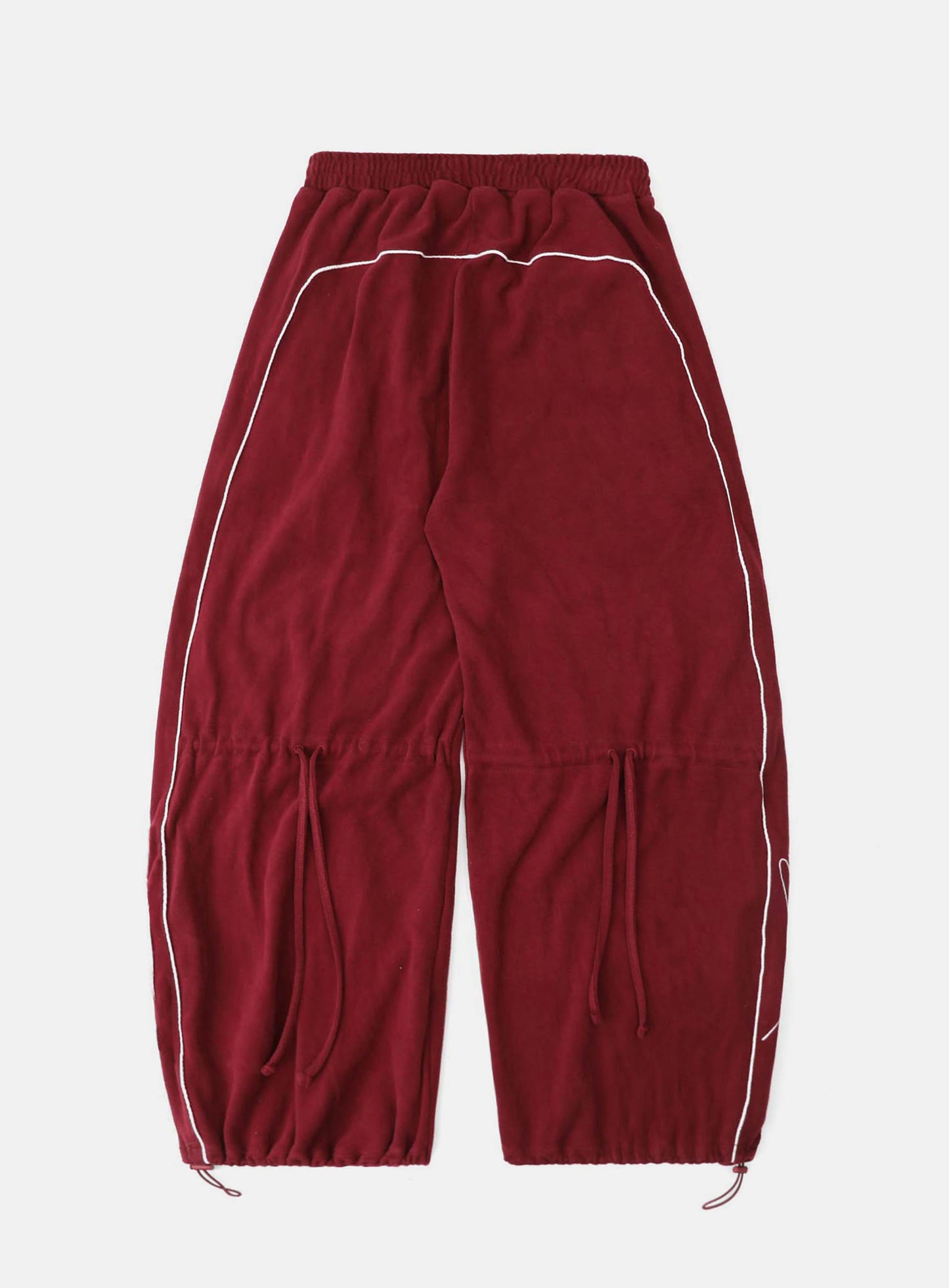 Dark Classic Pinstripe Track Pants - Wine
