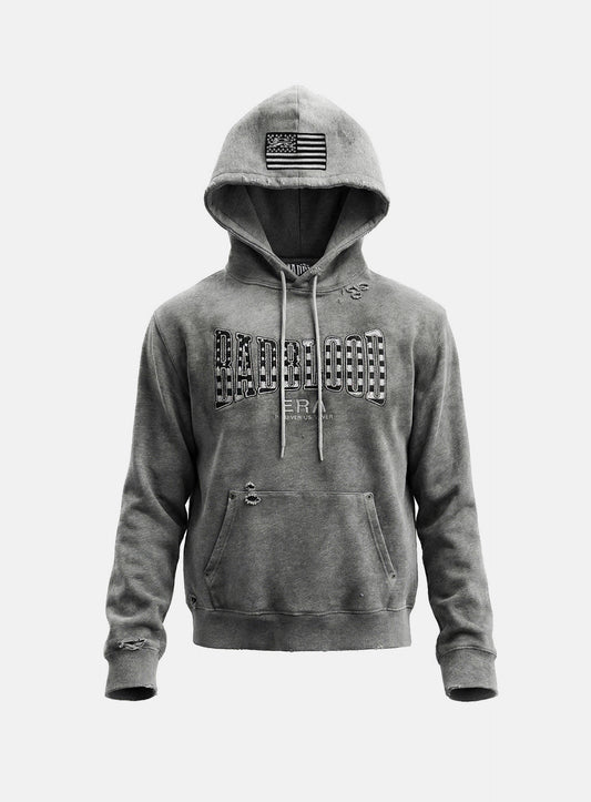 [w-hde25-091] Shield Old Glory Hood - Dusty Gray