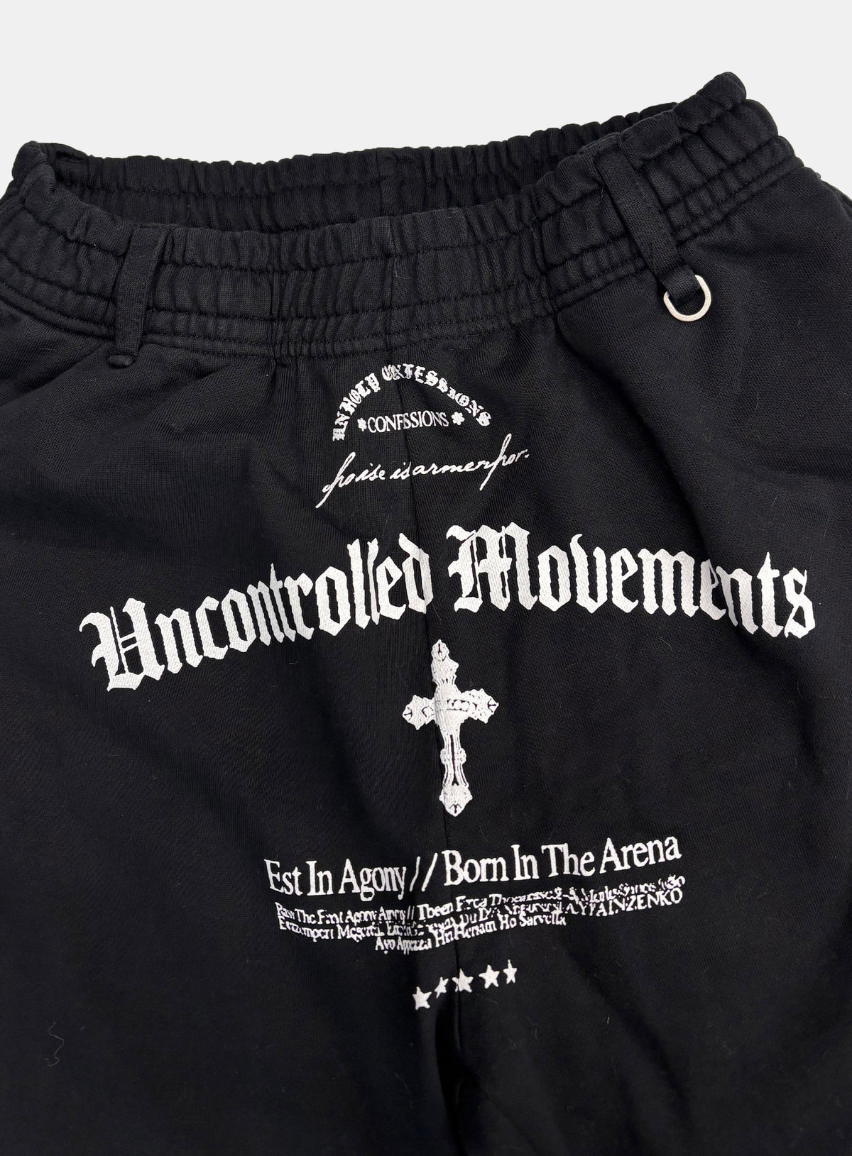 [w-pts26-138] T.M.V. UNCONTROLLED Curved Bootcut Joggers - Black