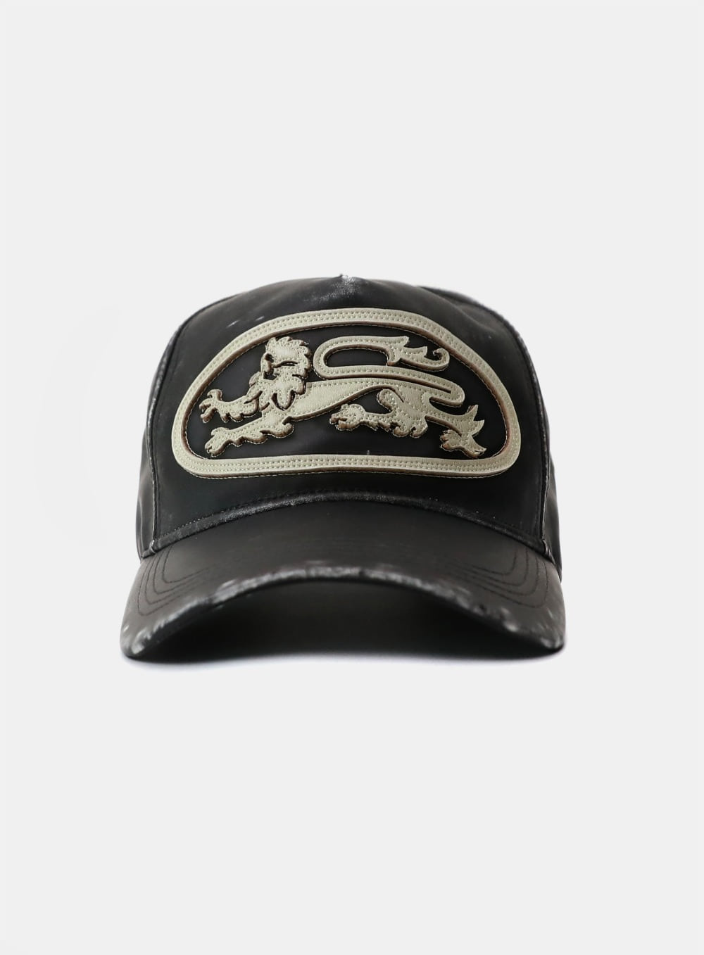 Mystic Big Patch Ball Cap - Blackwashed Leather