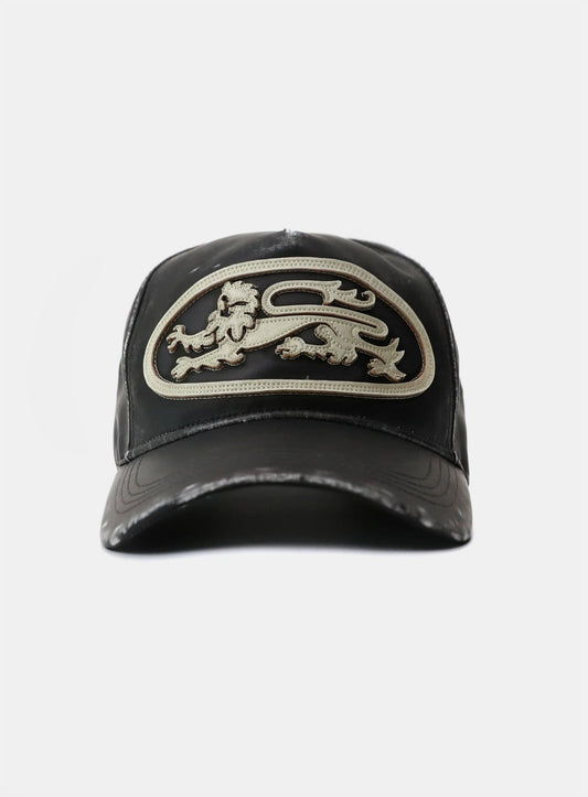 Mystic Big Patch Ball Cap - Blackwashed Leather