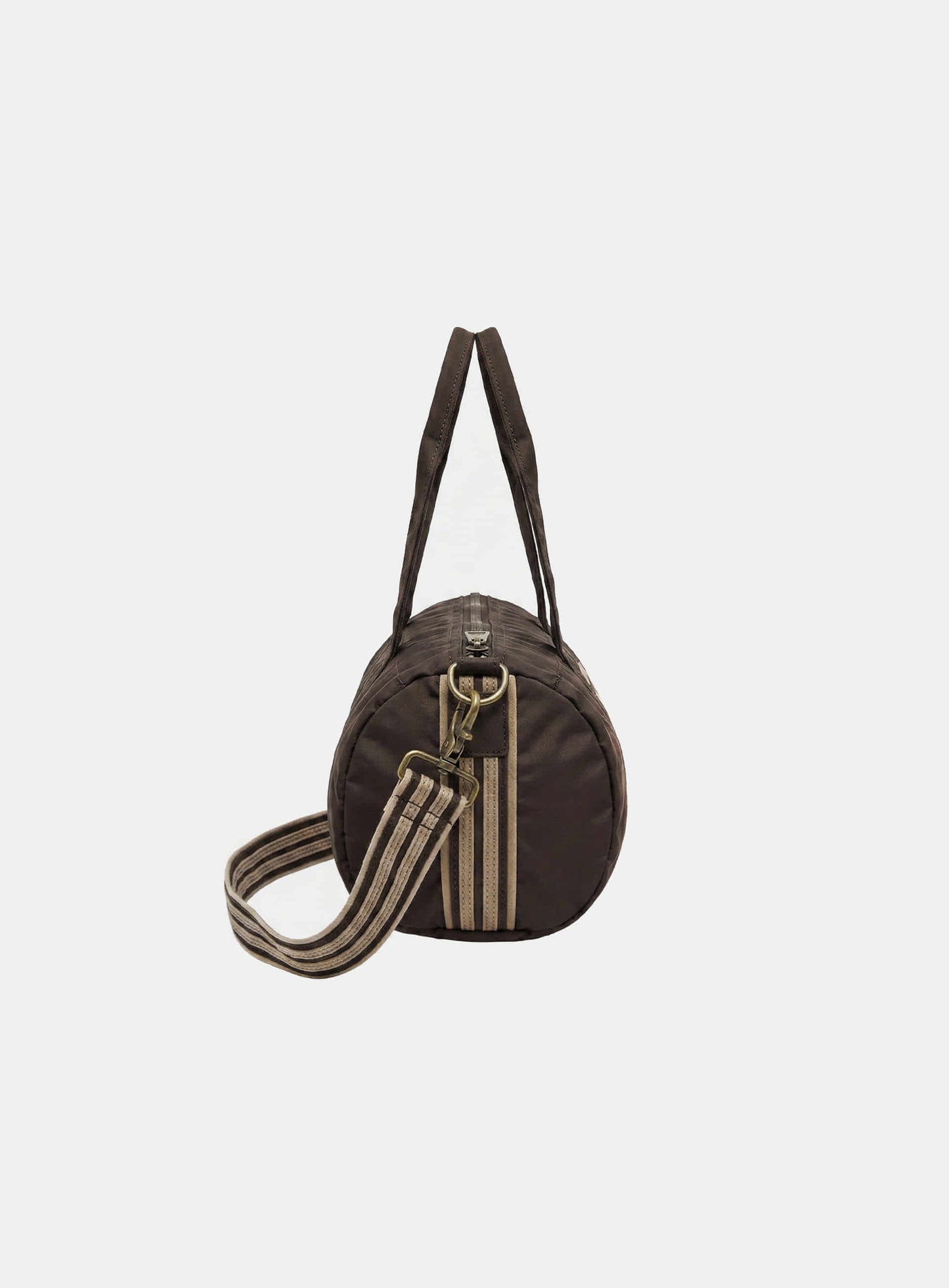 [w-bag26-001] Billy Nylon Duffle Bag Small - Brown