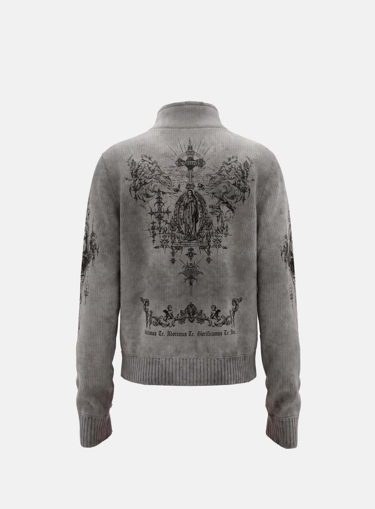 [w-jkt26-071] TMV SAINT DOMINIC Full-Zip Knit Track Top - Charcoal