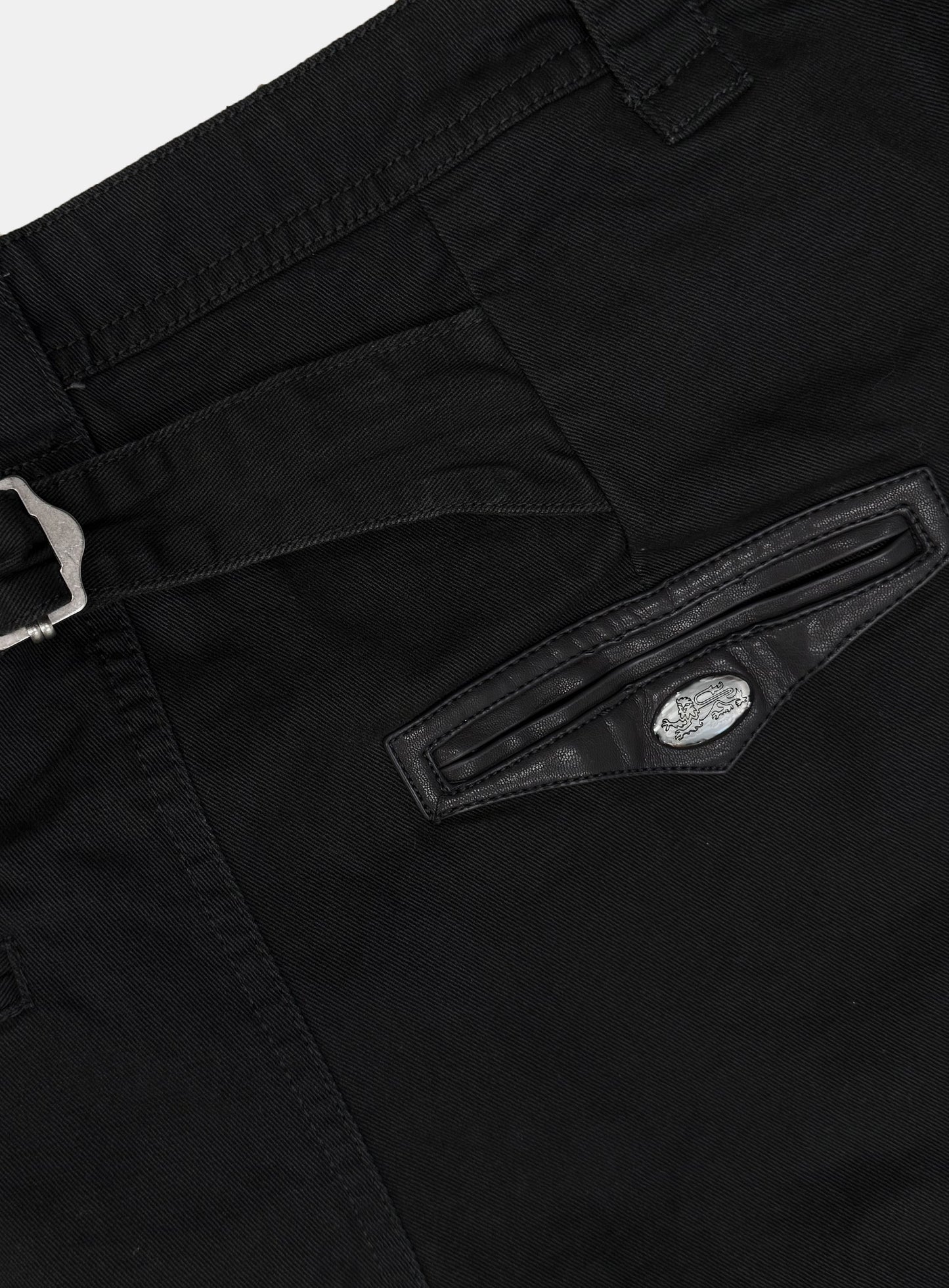 [w-pts26-003] Mystic Formal Curved Chino Pants - Black