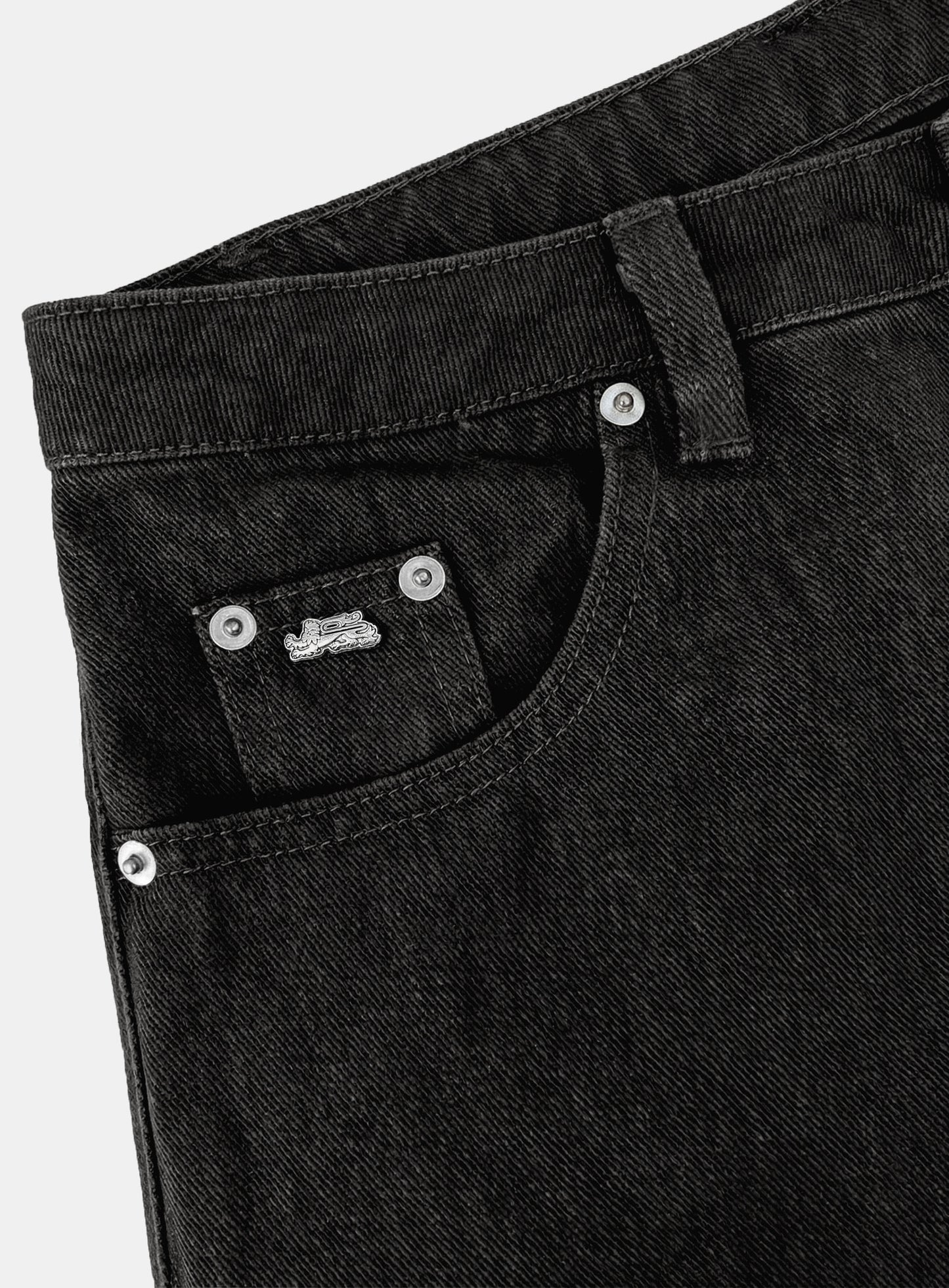 [w-pts26-044] 701 Semi Curved Pants - Charcoal