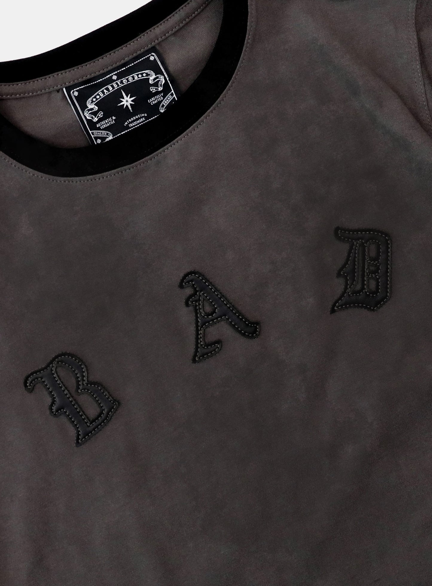 Cosmo Bad Patch Ringer T-Shirt - Charcoal