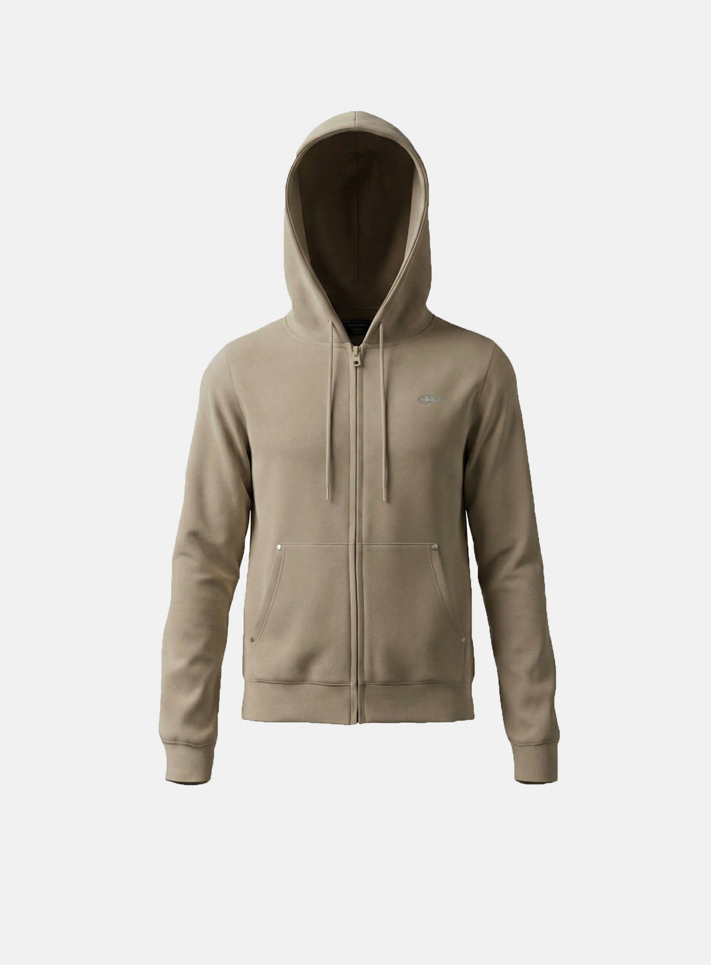 [w-hde26-006] BS Soft Terry Zip-Up Hoodie - Tobacco