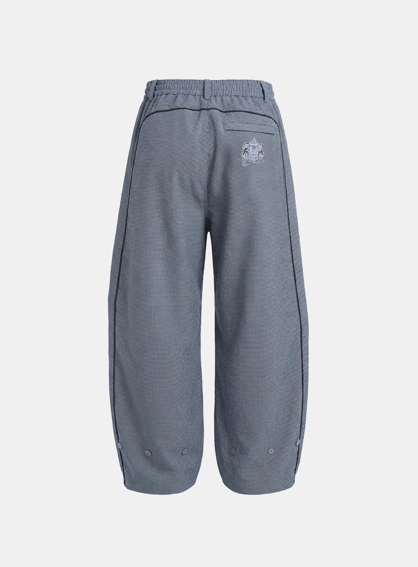 [w-pts26-049] Shield-M Reversible Track Pants - Navy Check