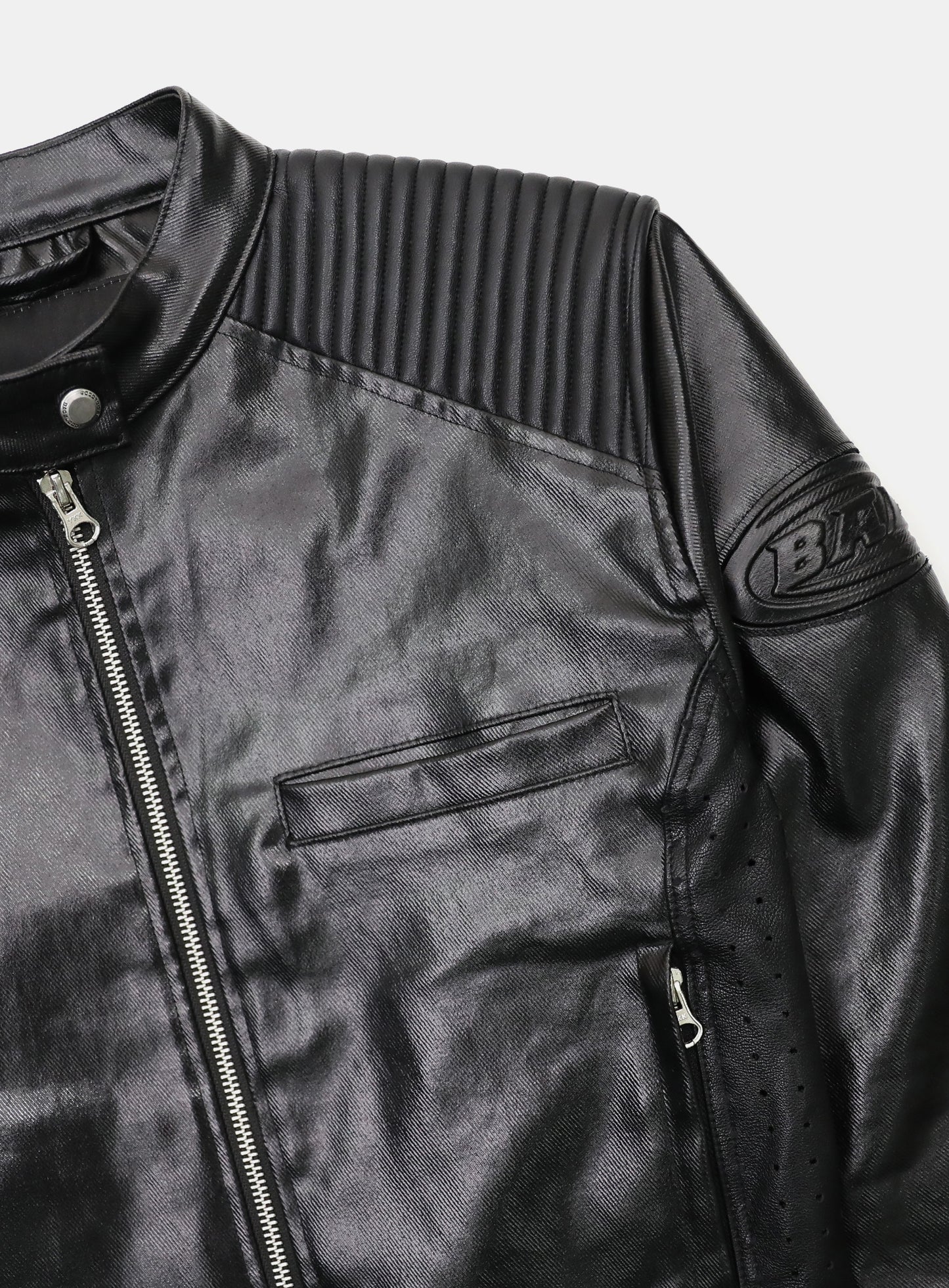 Squad Crop Racer Jacket - Coated Black