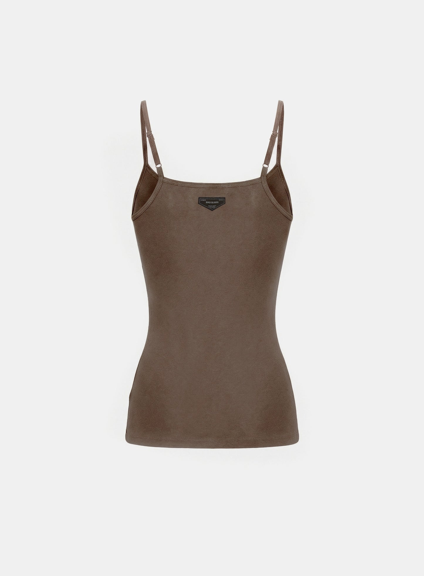 [w-tnk26-006] BS Cotton Jersey String Tank - Brown