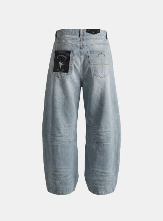 [w-pts26-011] Viper 301 Semi-Curved Pants - Light Blue Denim