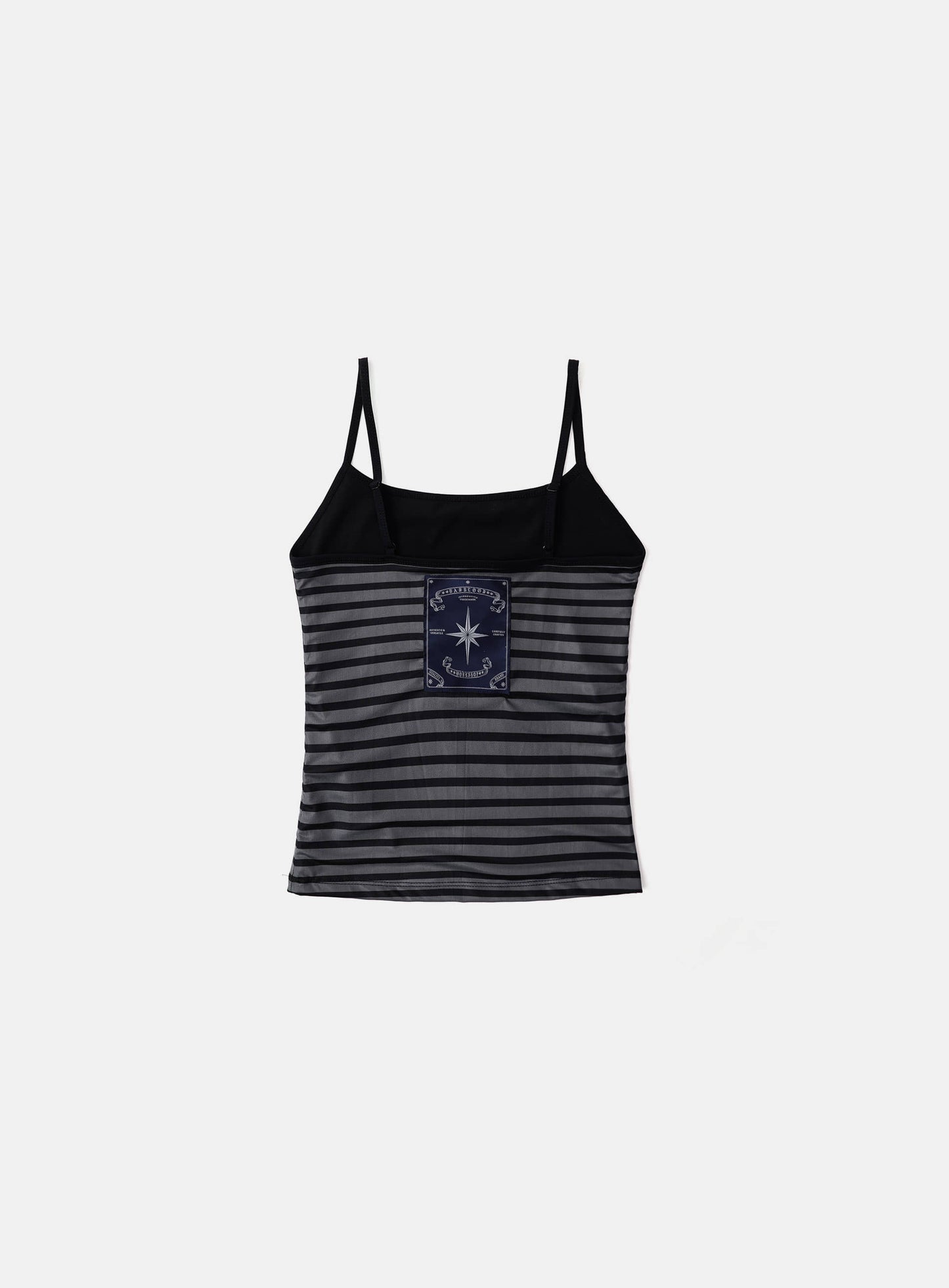 [AQUA] Tiny Logo String Tank - Black/Striped