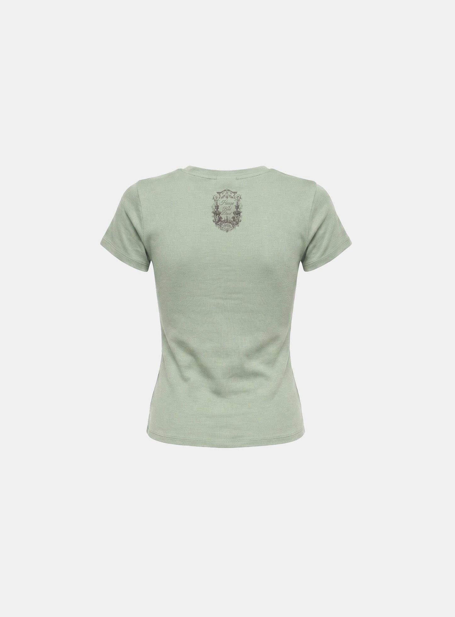 [w-tee26-222] H.B.B. Garden Graphic 1/2 T-Shirt - Mint Green