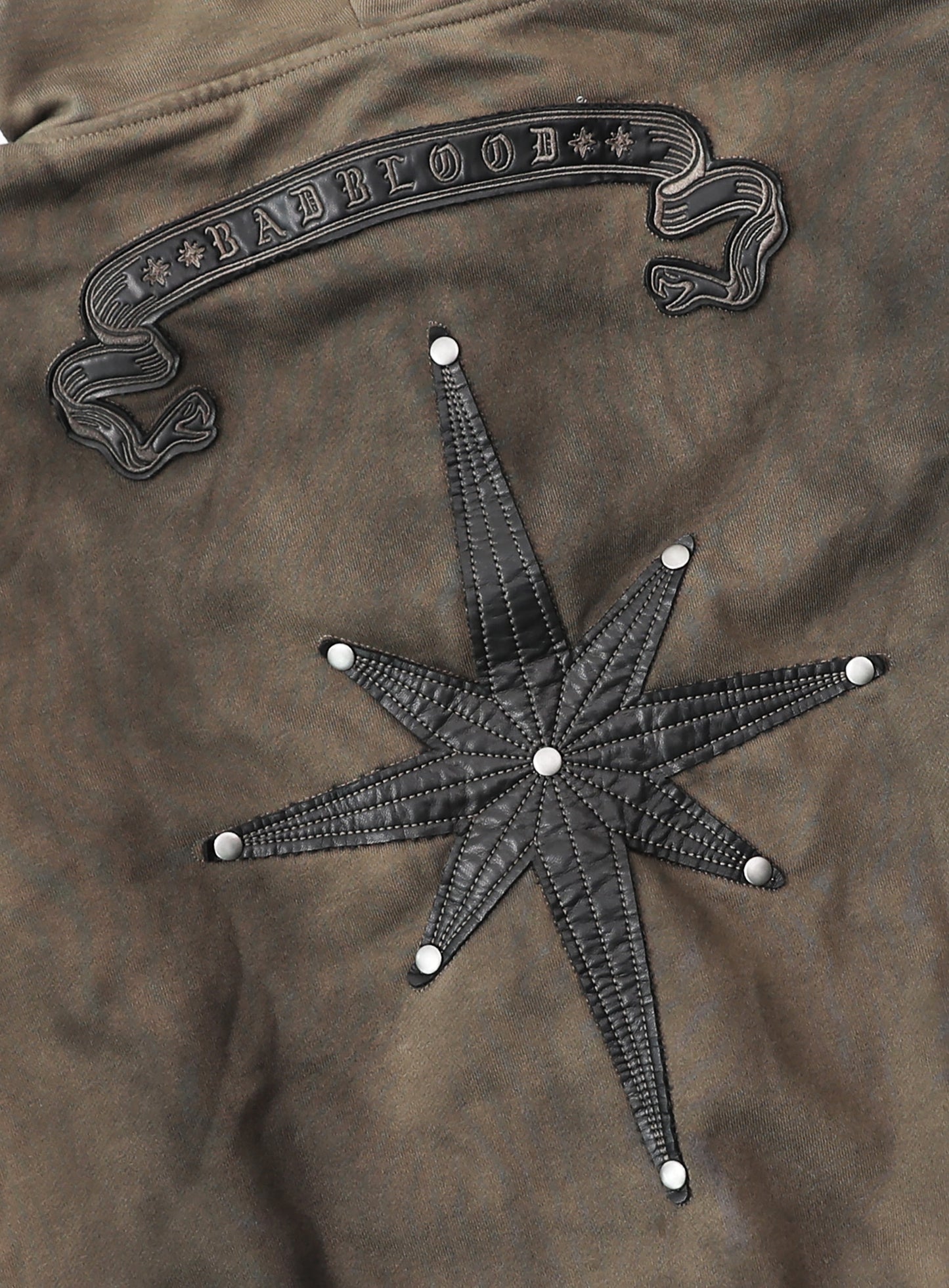 Cosmo Patch Hooded Zip-Up - Tobacco