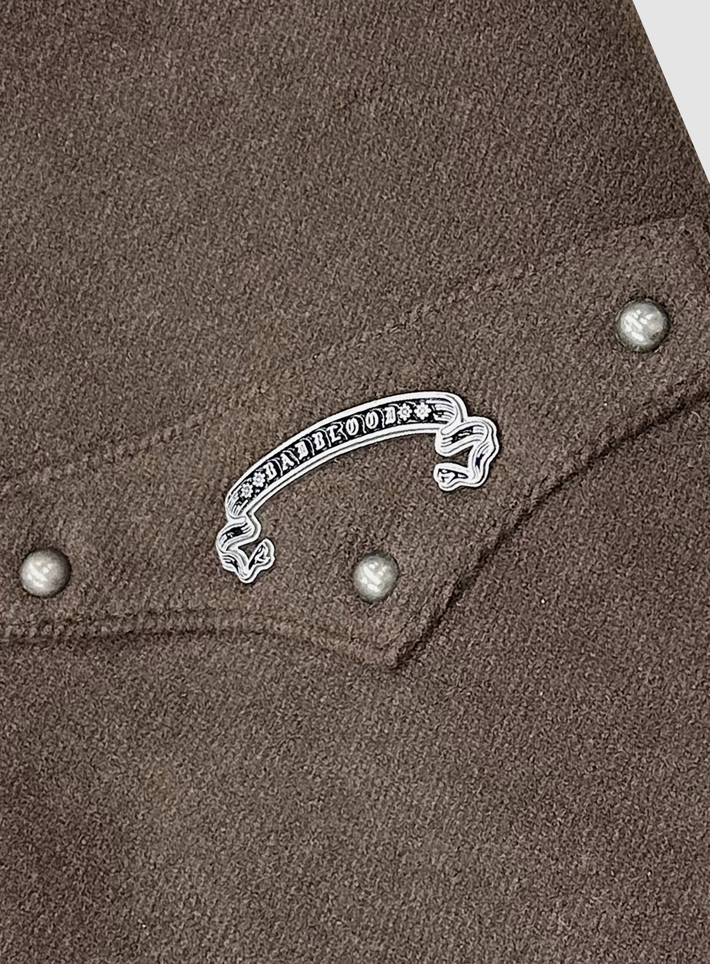 [w-jkt25-063] Viper41 Wool High Neck Jacket - Brown