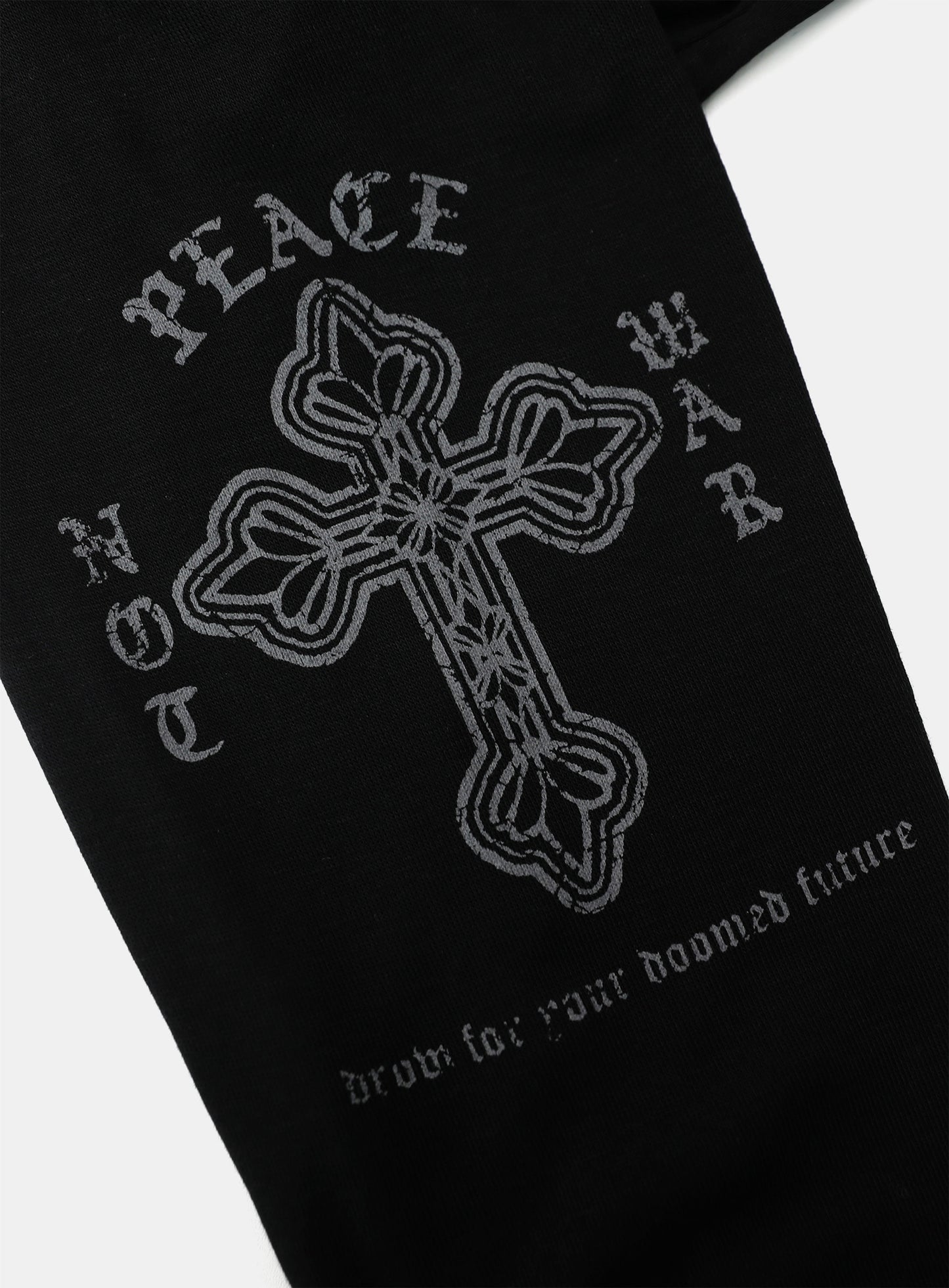 PEACE NOT WAR Loose Fit Tee - Dusty Black