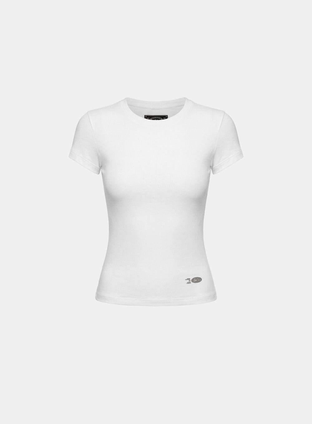 [w-tee26-051] BS Cotton Jersey Fitted Short Sleeve T-Shirt - White