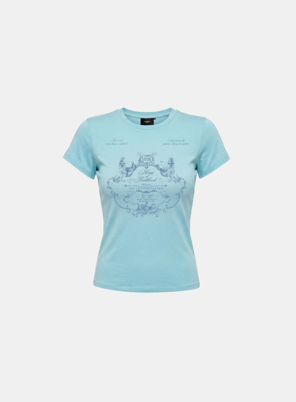 [w-tee26-221] H.B.B. Garden Graphic 1/2 T-Shirt - Mint