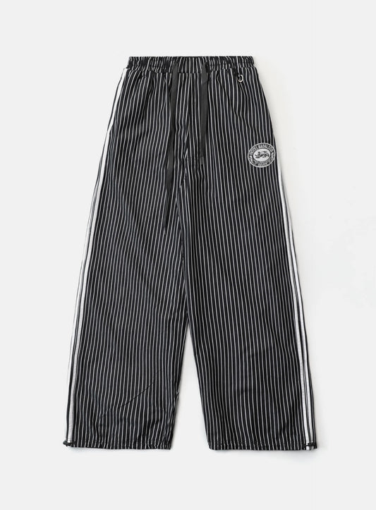 Reversible Pinstripe Track Pants - Grey