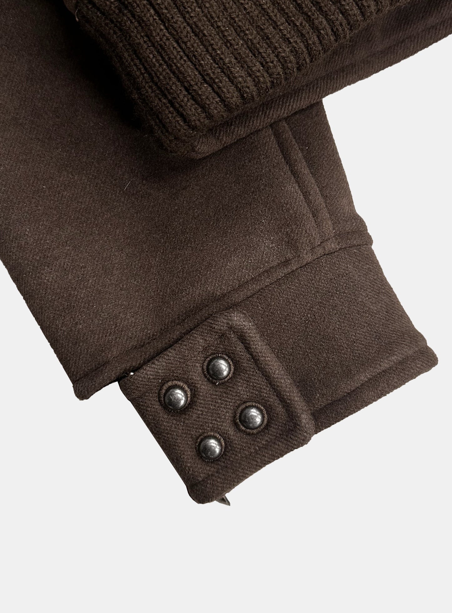 [w-jkt25-063] Viper41 Wool High Neck Jacket - Brown