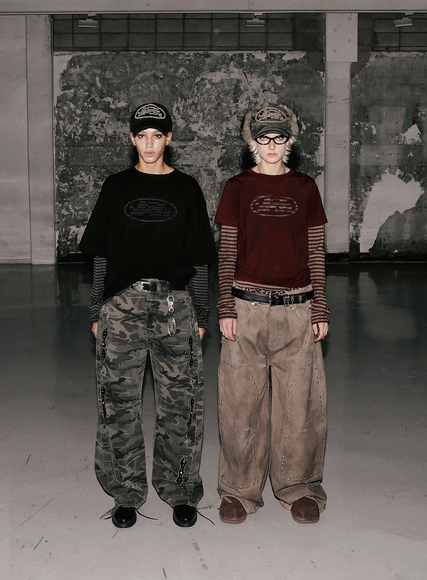 Mystic Layered Long Sleeve - Black/Stripe