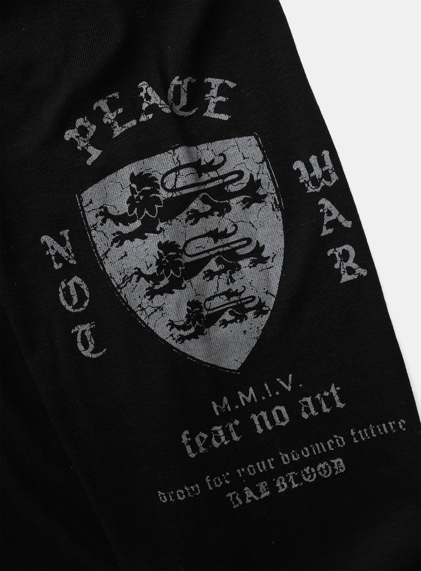 PEACE NOT WAR Loose Fit Tee - Dusty Black