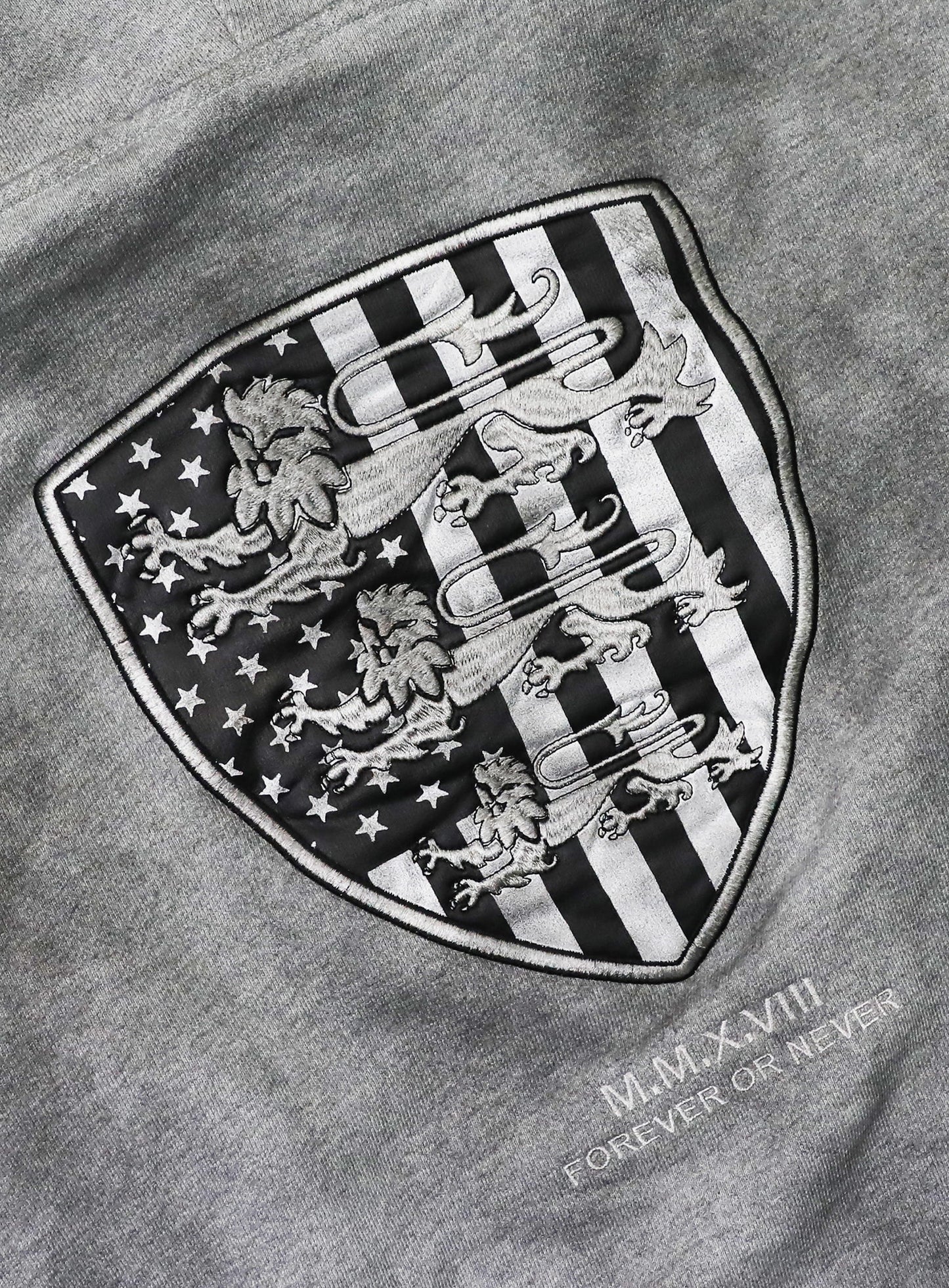 [w-hde25-091] Shield Old Glory Hood - Dusty Gray