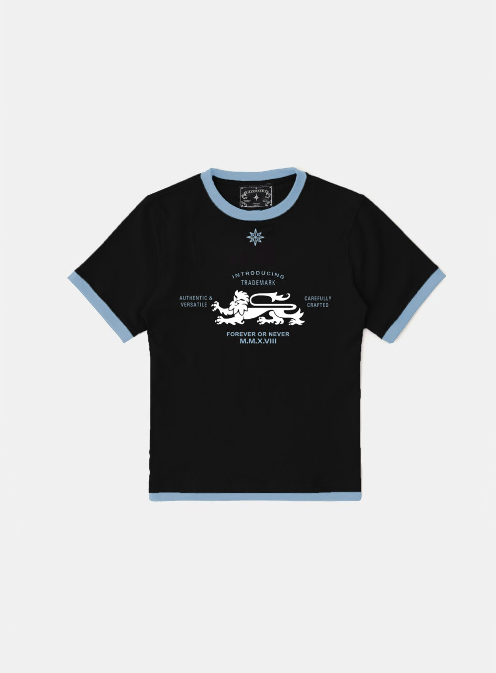 Lion Jersey Ringer T-Shirt - Black