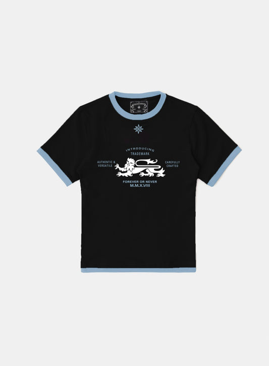 Lion Jersey Ringer T-Shirt - Black