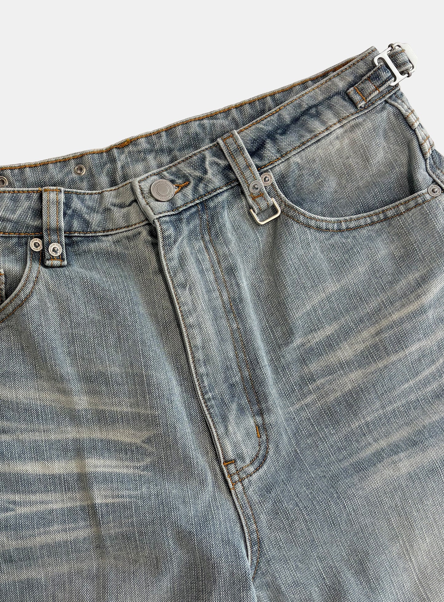 [w-pts26-011] Viper 301 Semi-Curved Pants - Light Blue Denim