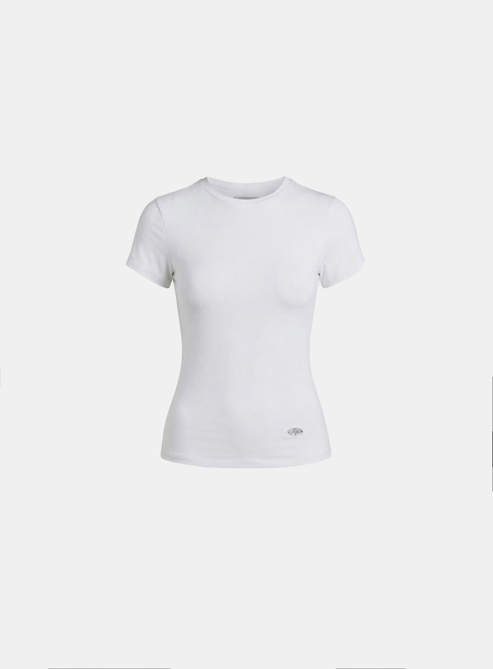 [w-tee26-029] Sleek Cotton Short Sleeve T-Shirt - White