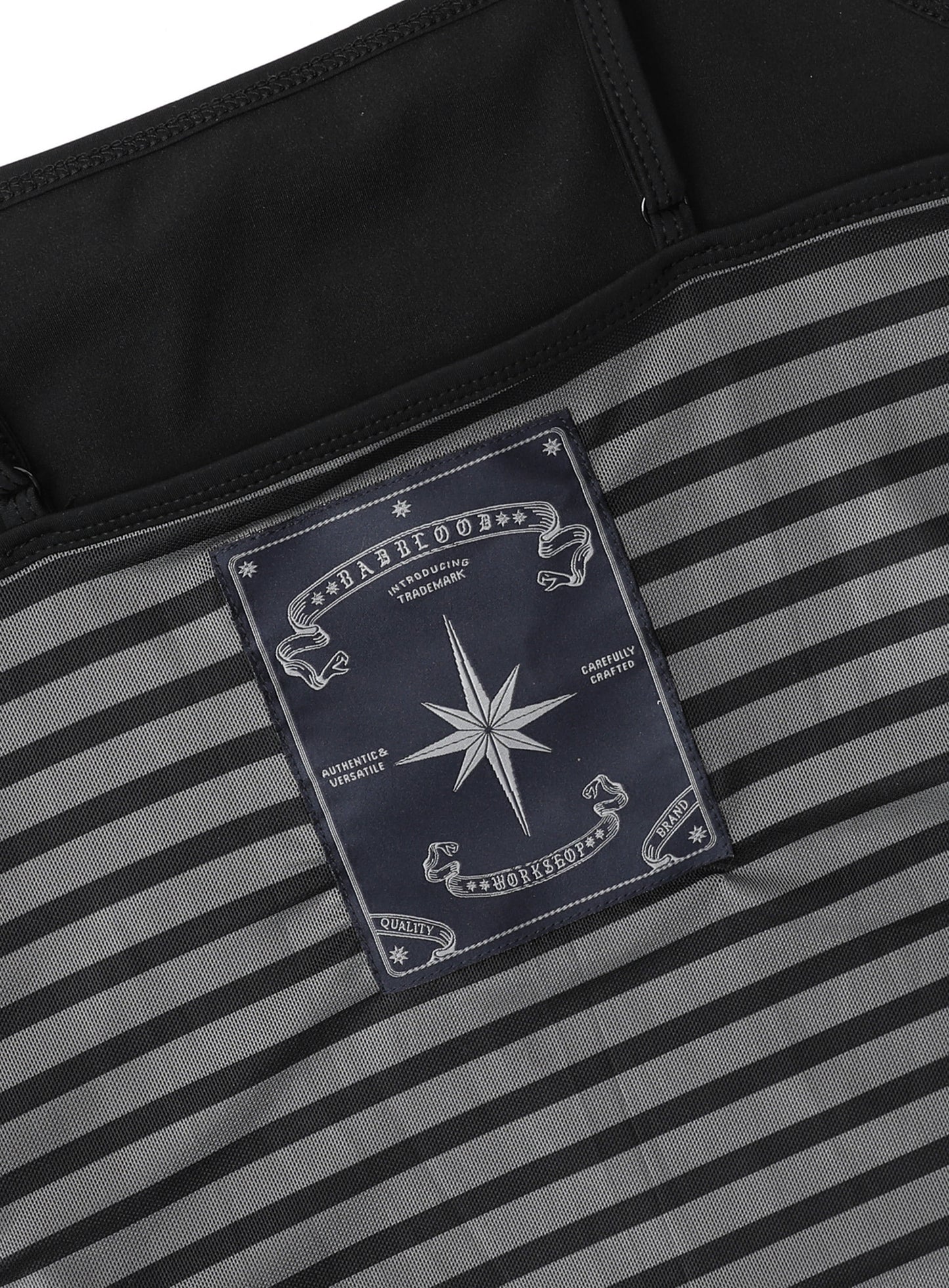 [AQUA] Tiny Logo String Tank - Black/Striped