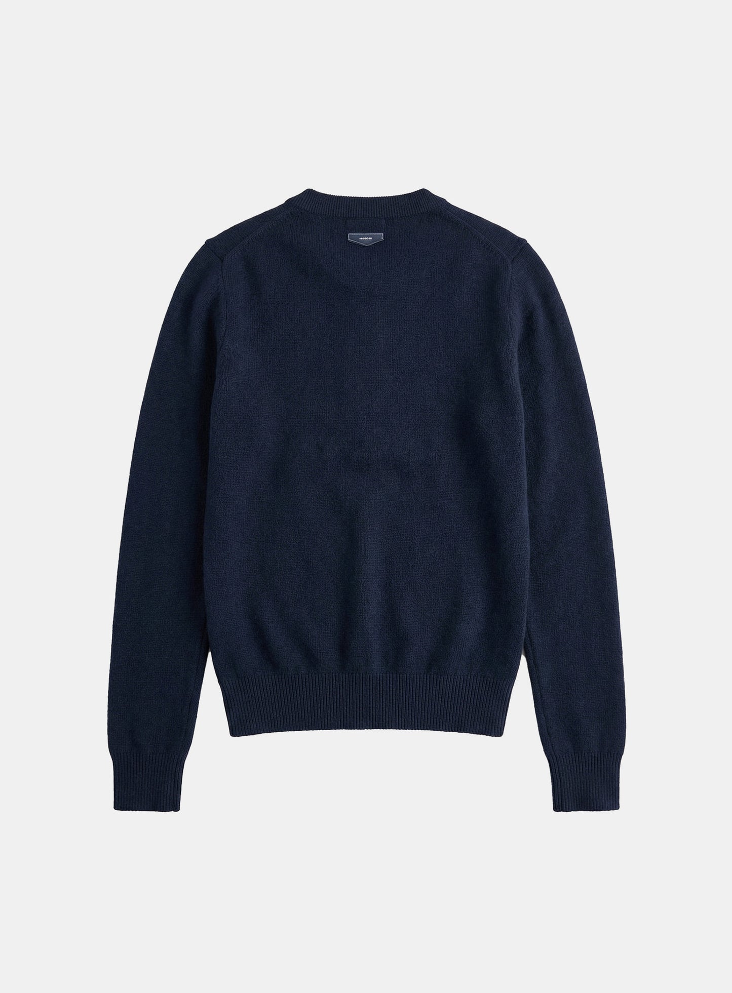[w-knt26-024] Fine Merino Wool Knit Henley Neck - Navy
