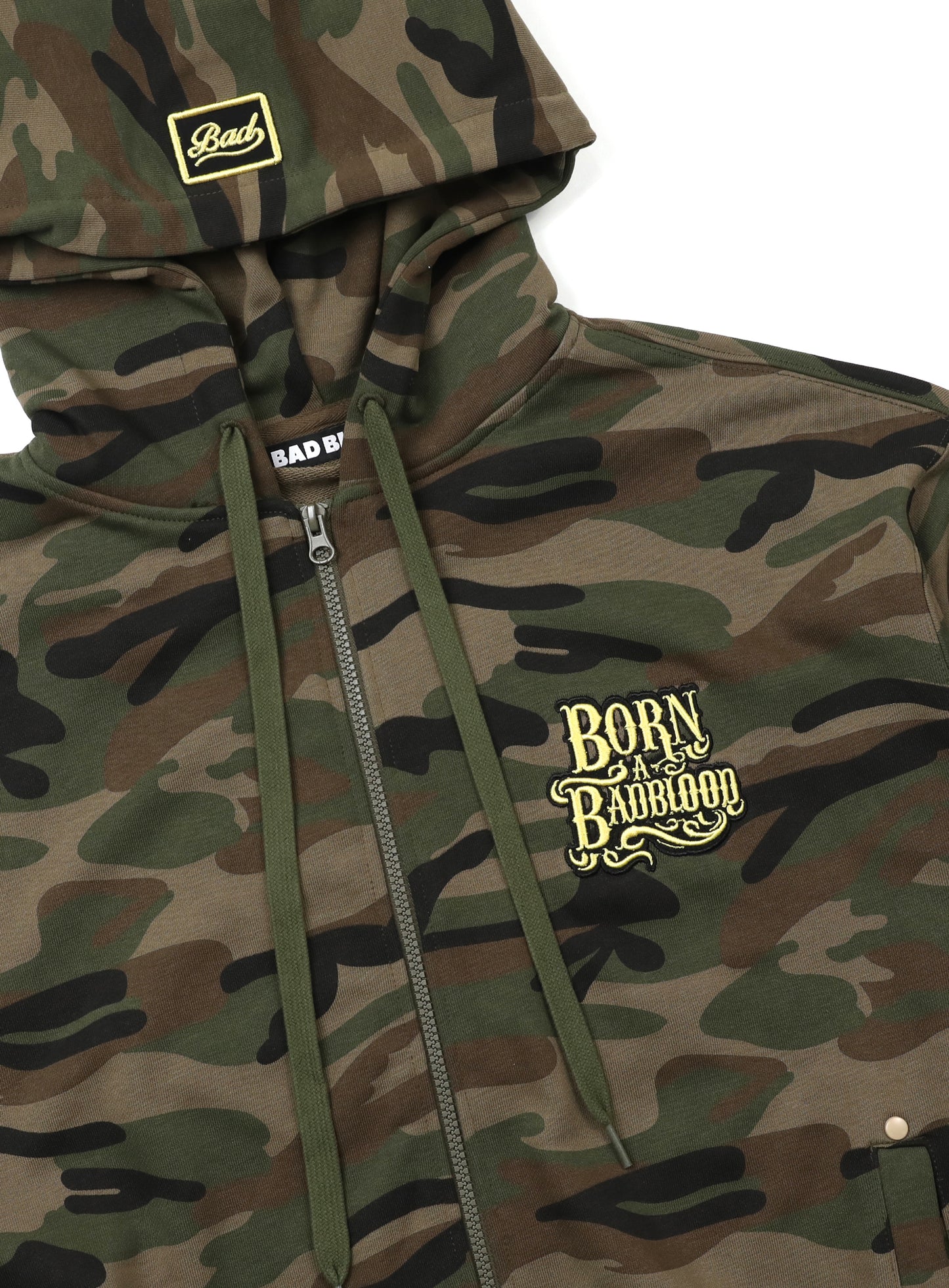 Camo Hood Zip-Up - Military