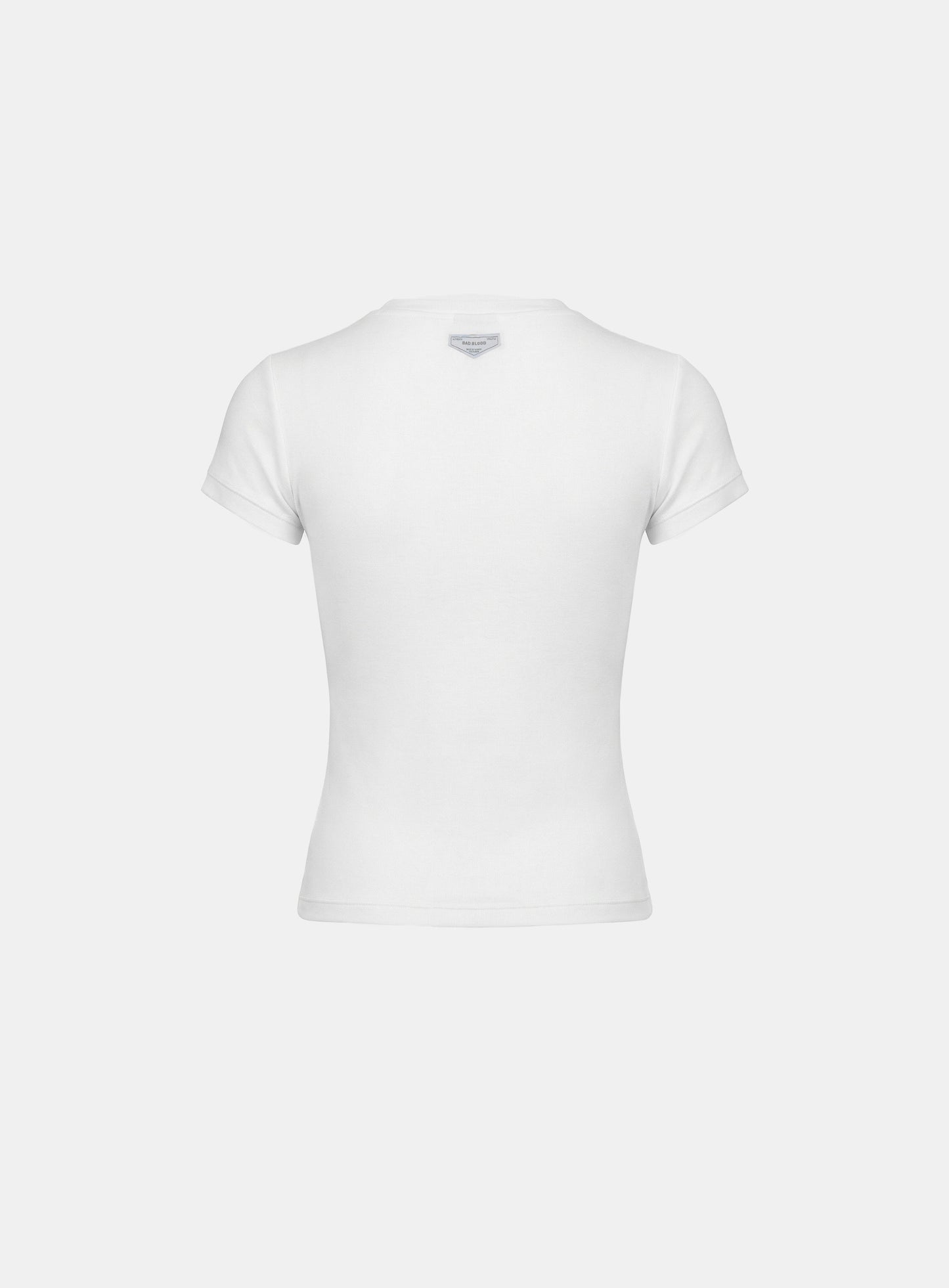 [w-tee26-051] BS Cotton Jersey Fitted Short Sleeve T-Shirt - White