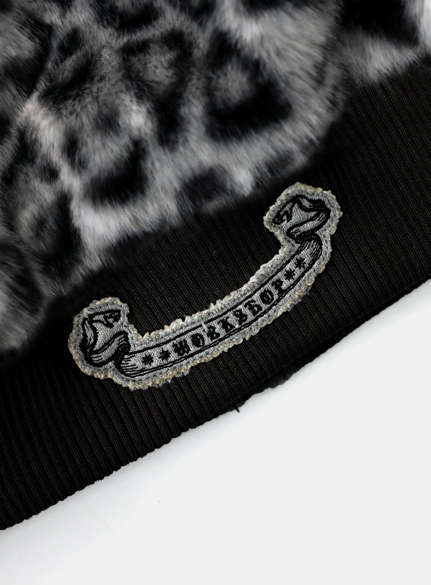 Mystic11 Reversible Fur Hooded Jacket - Grey/White Leopard