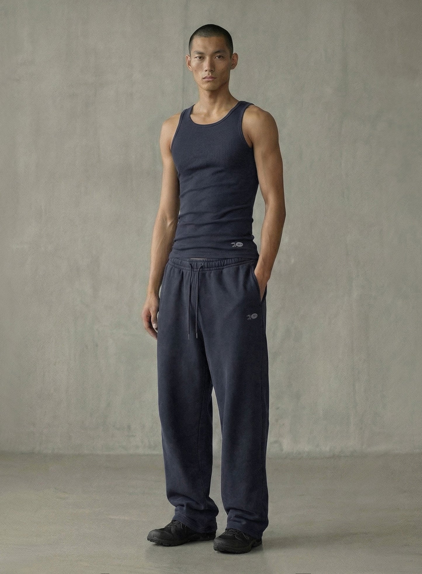 [w-tnk26-014] BS Cotton Jersey Classic Tank - Navy