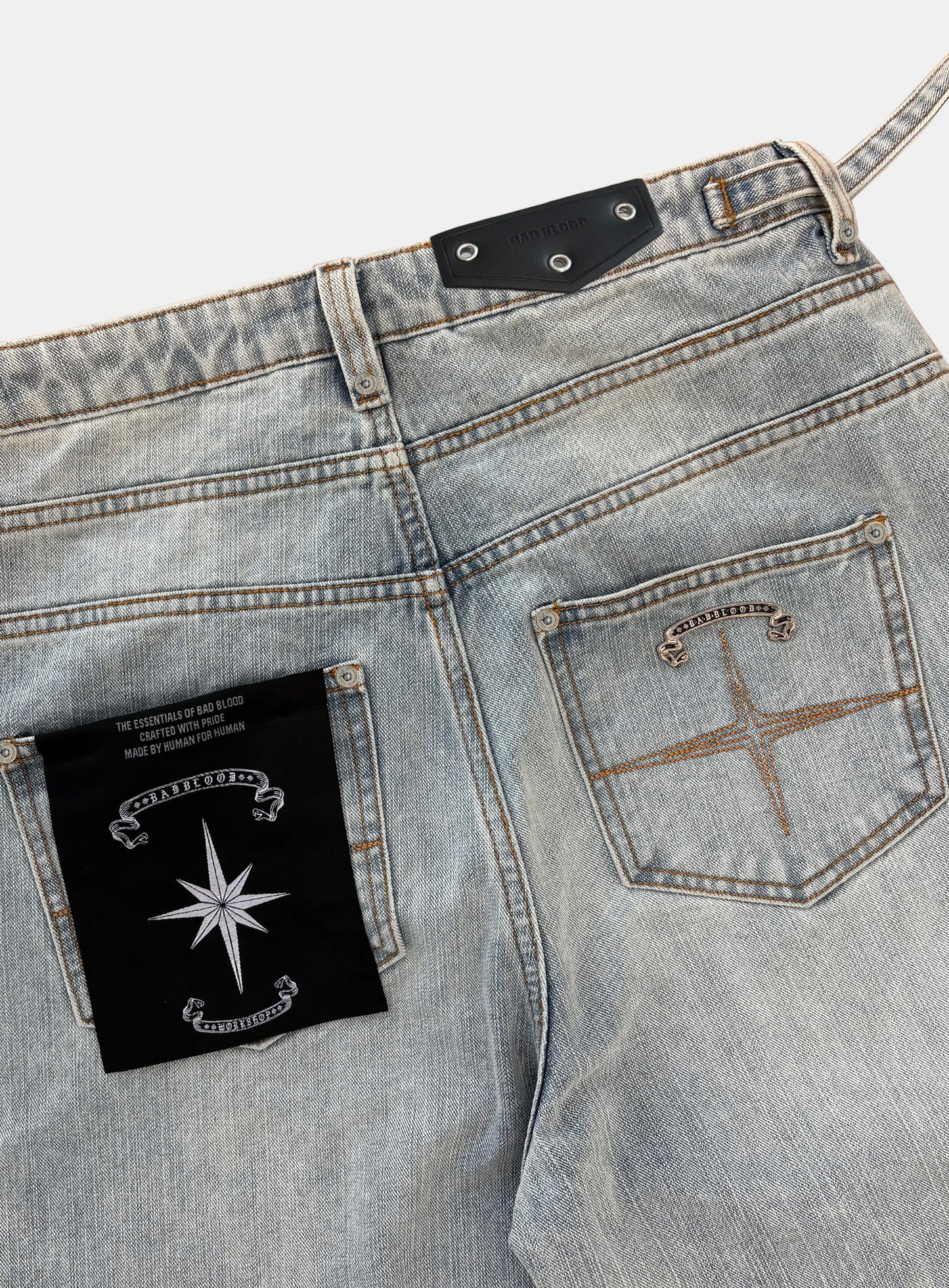 [w-pts26-011] Viper 301 Semi-Curved Pants - Light Blue Denim