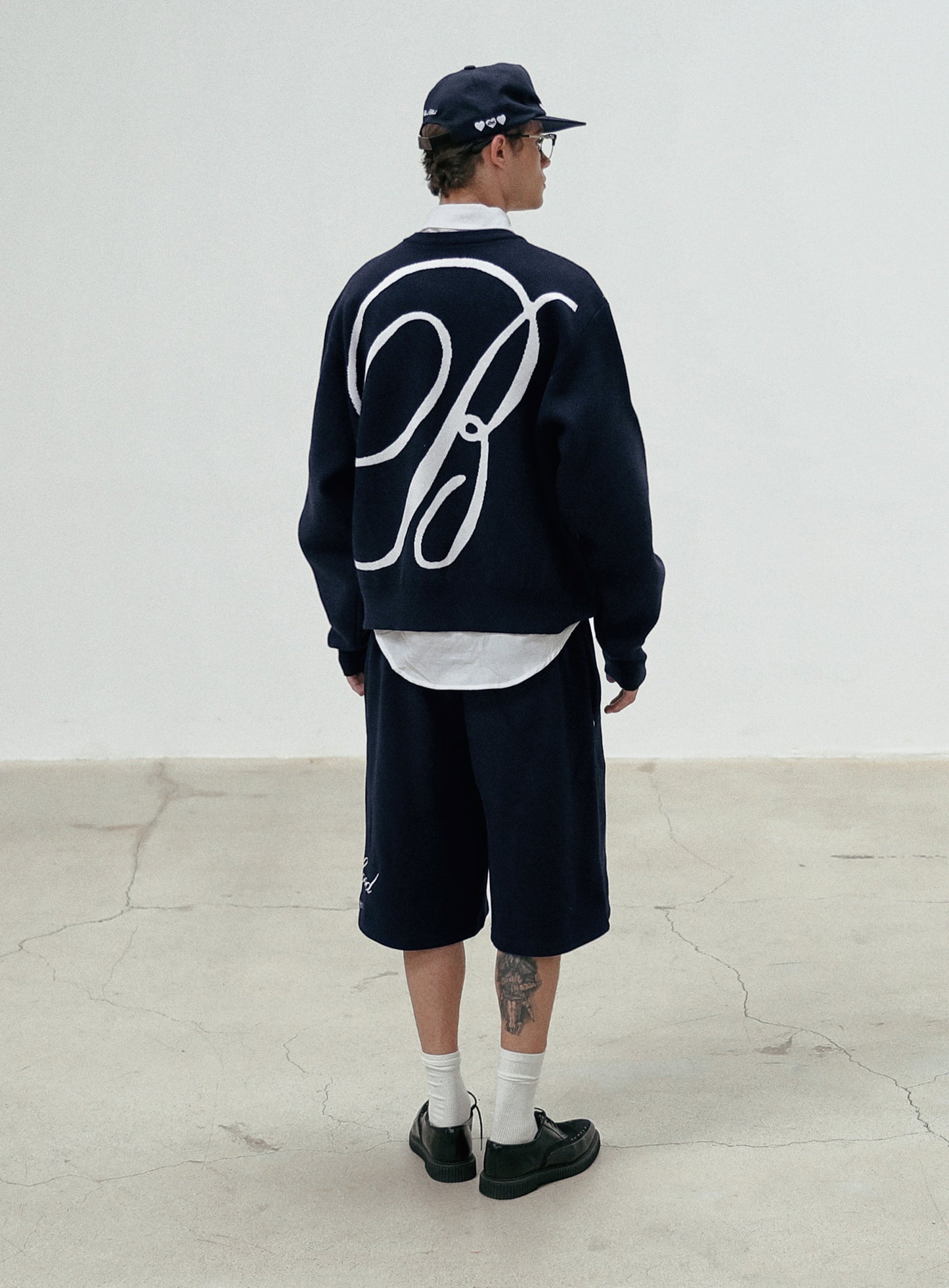 Classic Big Logo Crewneck Sweater - Navy