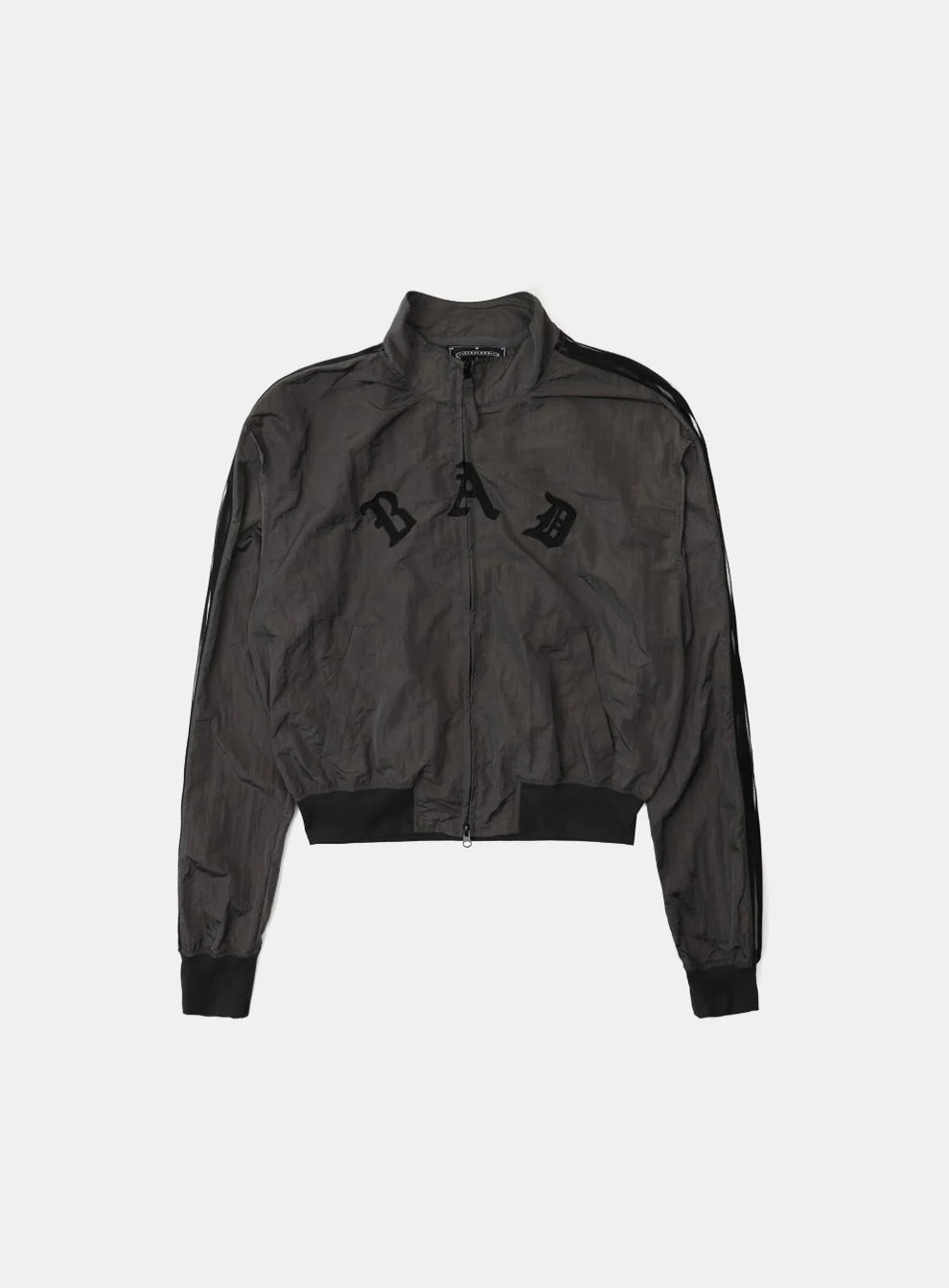 Dark Billy Nylon Track Jacket - Charcoal Brown