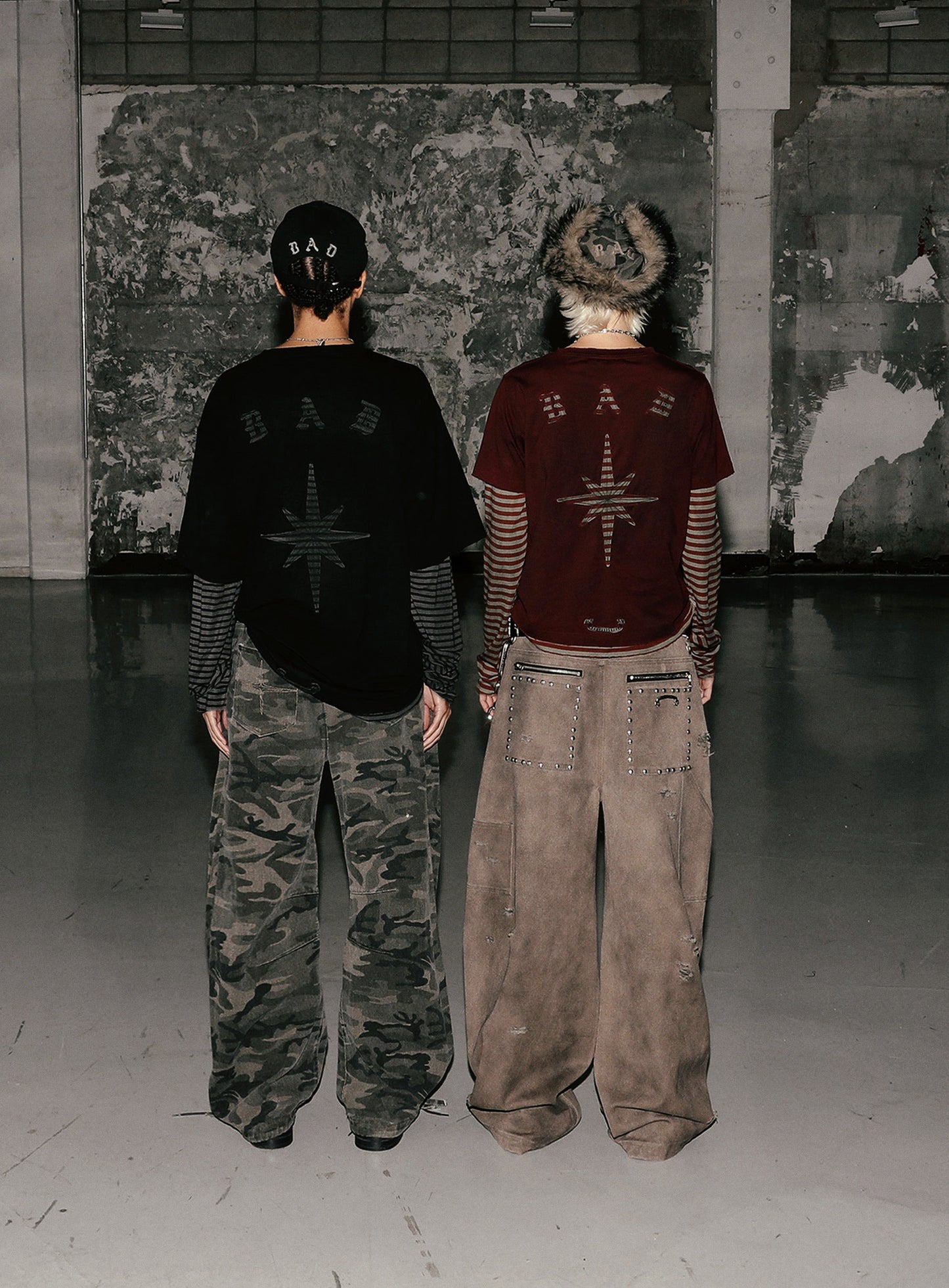 Mystic Layered Long Sleeve - Black/Stripe