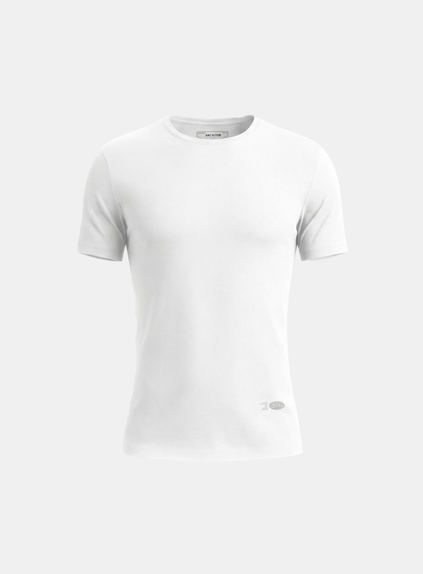[w-tee26-051] BS Cotton Jersey Fitted Short Sleeve T-Shirt - White