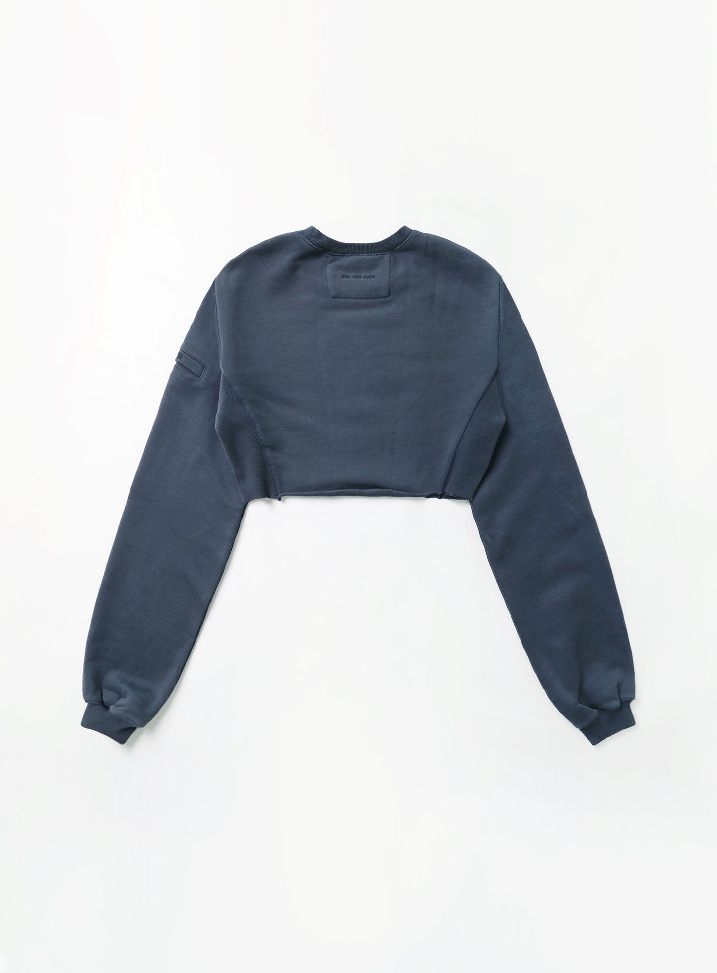 Old Effect Crop Sweatshirt - Lake