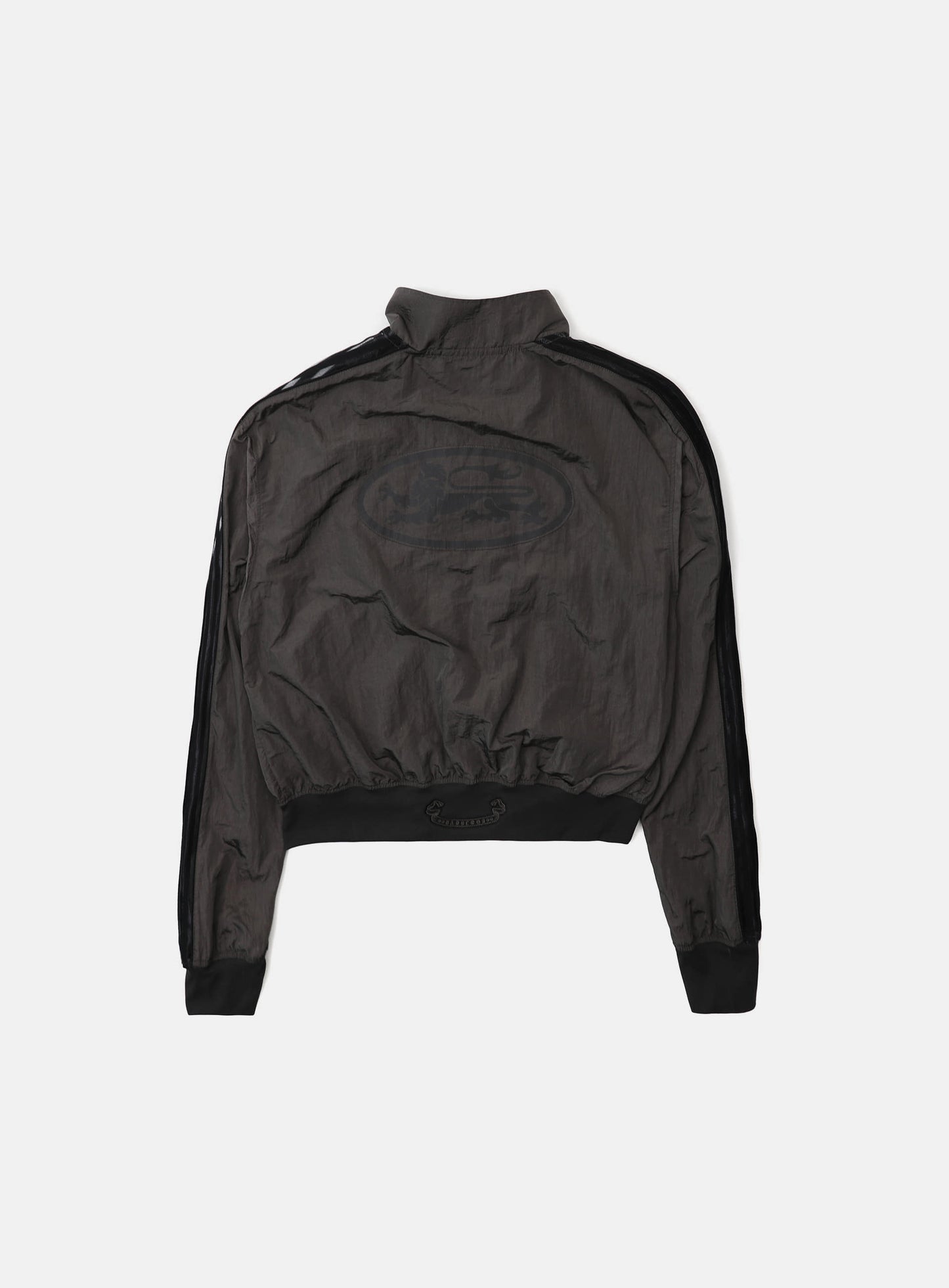 Dark Billy Nylon Track Jacket - Charcoal Brown