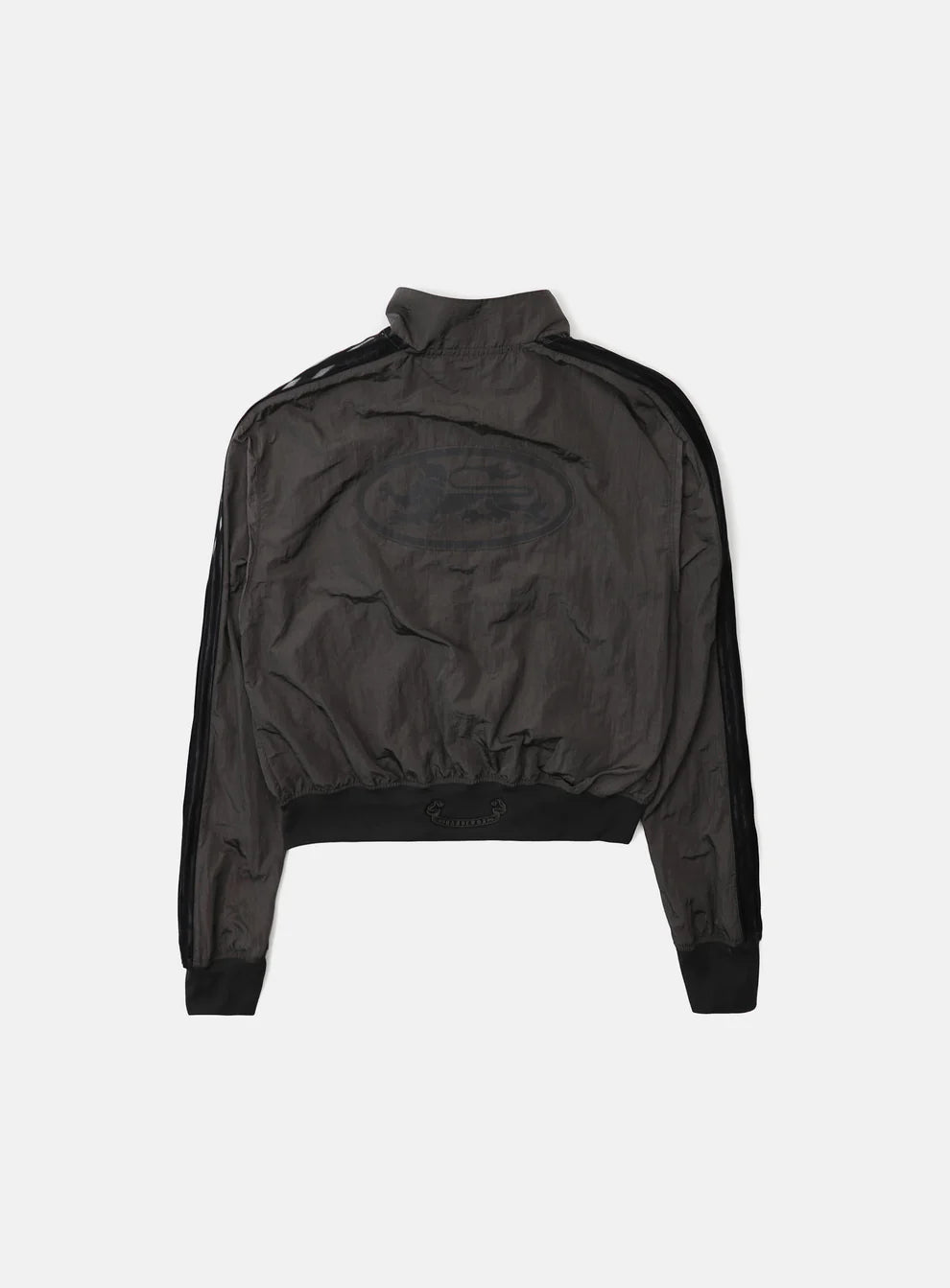 Dark Billy Nylon Track Jacket - Charcoal Brown